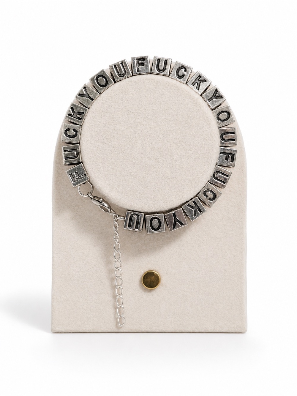 Paraphernalia Silver F You Bracelet - Unisex